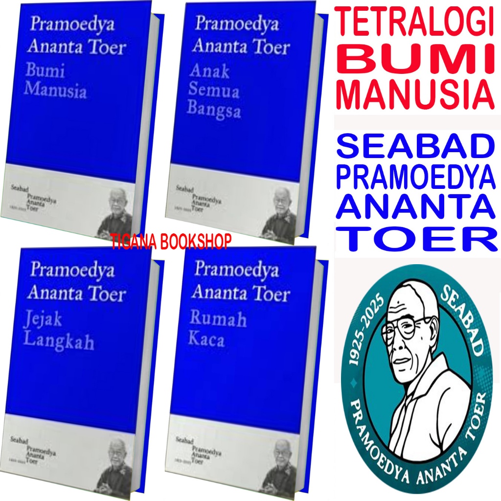 Paket 4 Buku TetralOGI Buru - Pramoedya Ananta Toer - Seabad Pramoedya Ananta Toer - Original