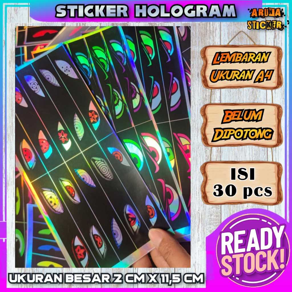 

30 PC STIKER STROBO MATA MINIATUR BUS Bahan Hologram Anti Air