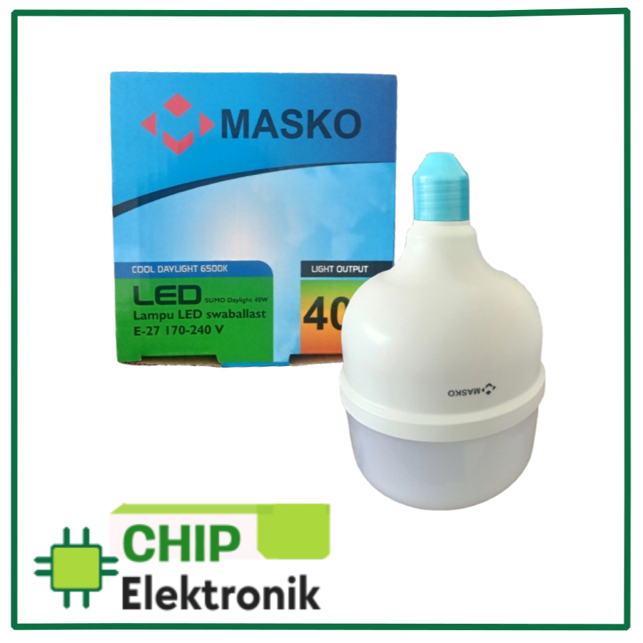 MASKO LED SUMO E27 Lampu Putih MASKO LED SUMO E27 40W 6500K 40W 40 Watt 40Watt Bohlam Bulb