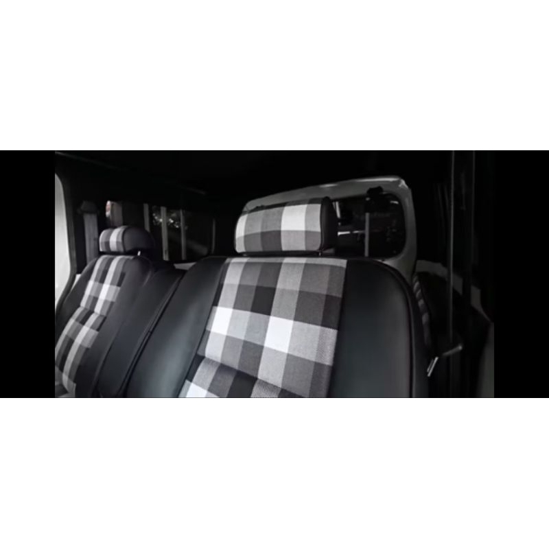 Bahan kain Jok Mobil/Doortrim Motif Kotak Tartan