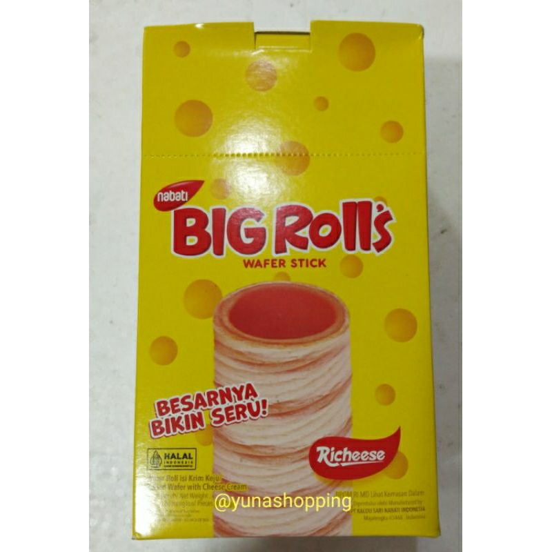 

Nabati big rolls wafer stik krim keju 20 pc @12g