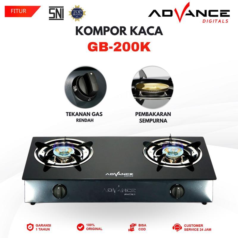 [COD] Advance Kompor Gas Kaca 2 Tungku GB-200K