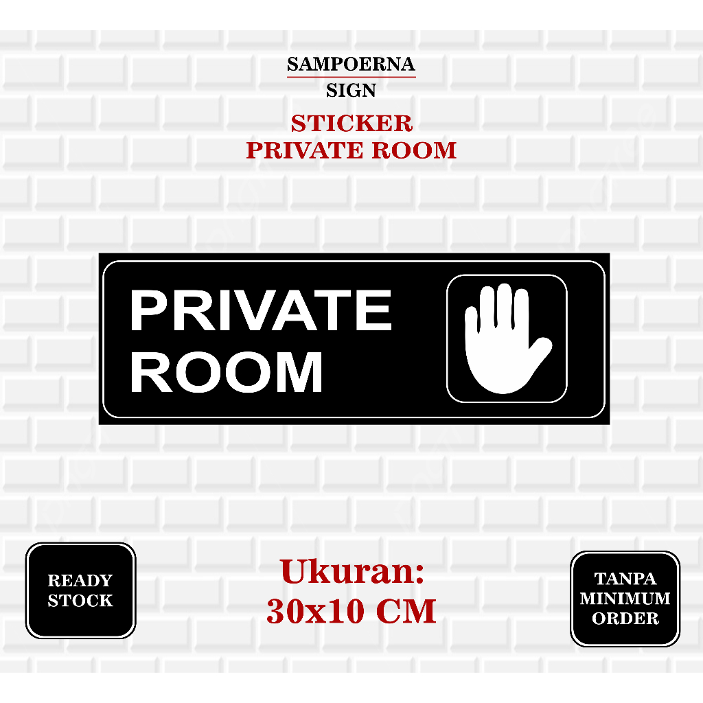 

STIKER PRIVATE ROOM | STIKER PETUNJUK PRIVATE ROOM | STIKER VINYL TAHAN AIR