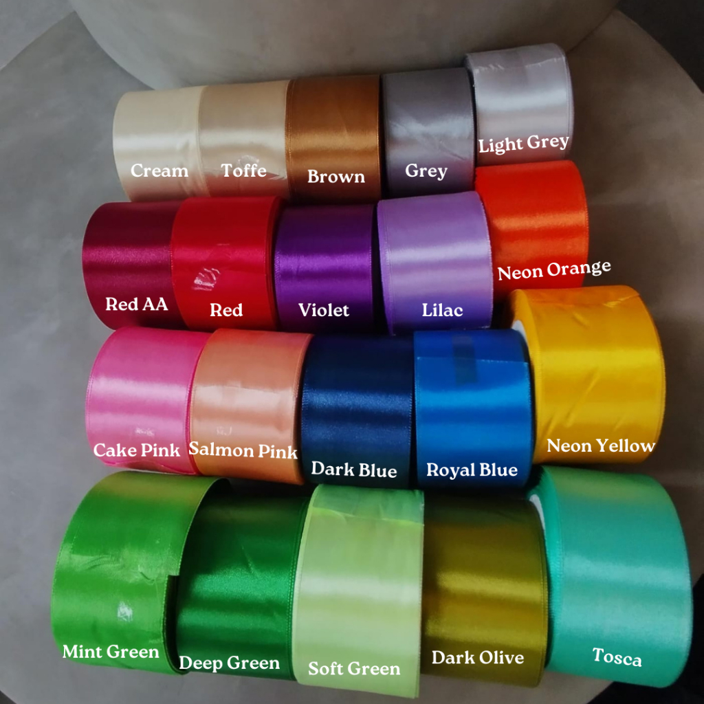 

1ROLL Pita Kain Satin Glossy 5cm | Pita Hias Polos