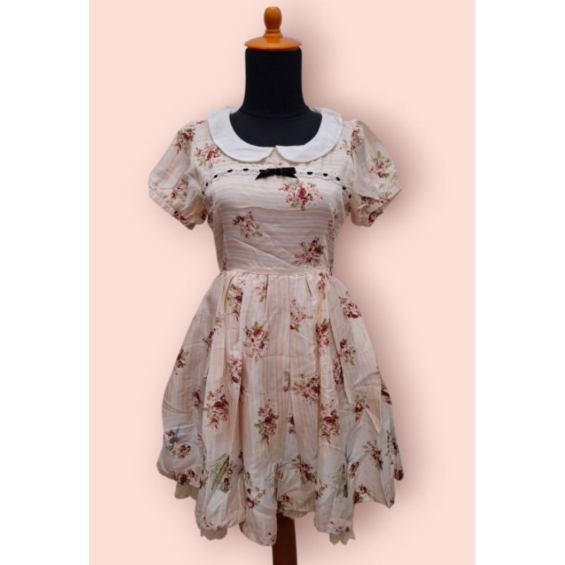 Floral Kawaii Lolita Dress Brand From Ank Rouge Ori 100%