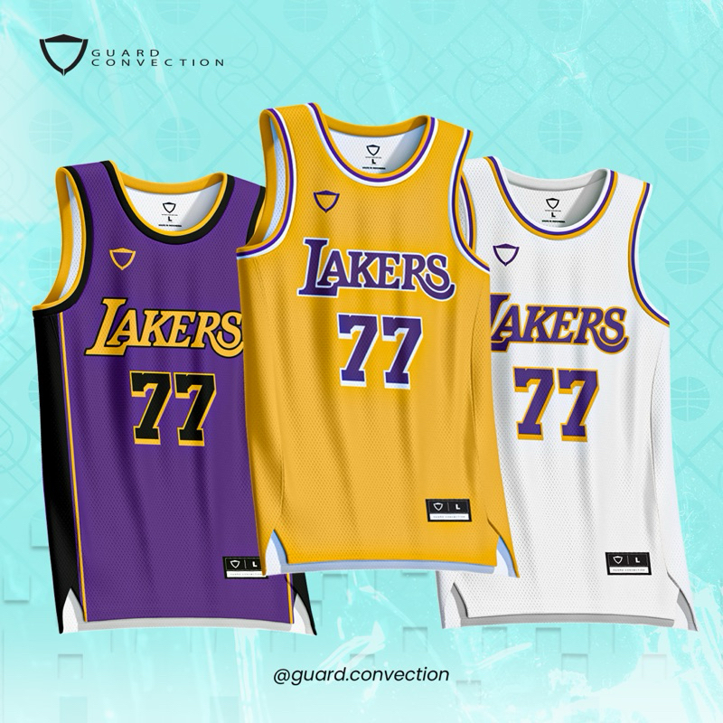 [GUARD CONVECTION] CUSTOM JERSEY LUKA DONCIC LA LAKERS #77 ATASAN || ORIGINAL