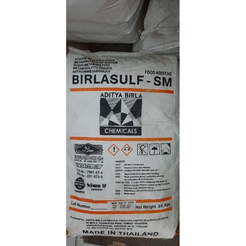 

MBS-SODIUM / NATRIUM METABISULFIT 1 KG / FOOD GRADE THAILAND