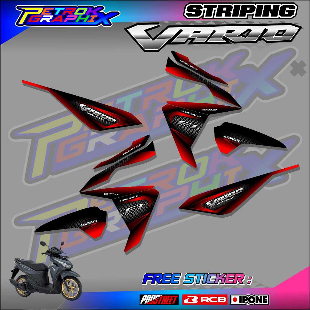 STRIPING VARIASI HONDA VARIO 150 LED OLD / STICKER LIST VARIASI MOTOR VARIO 150 LED OLD