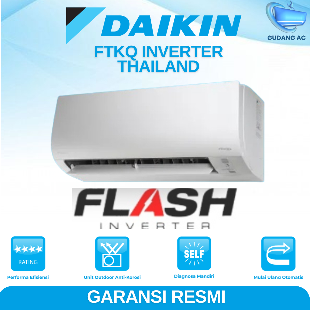 AC Daikin 1 PK Inverter Thailand Split 1PK Flash Inverter FTKQ25UVM4