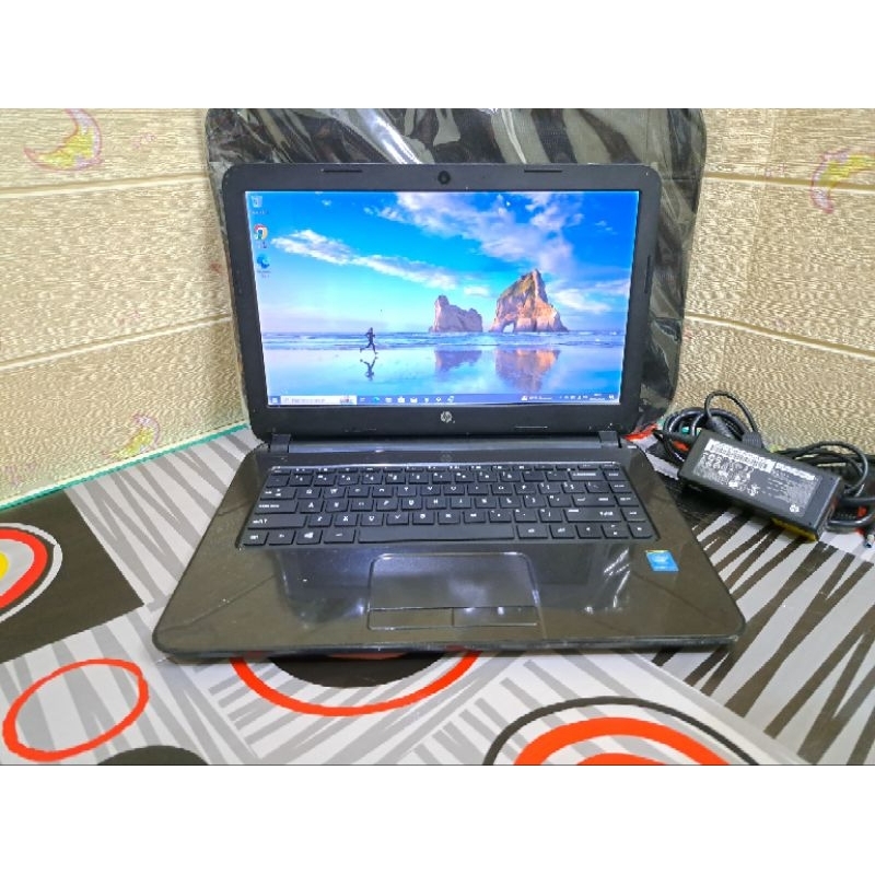 laptop hp 14 core i3 nvidia ram 8 ssd 128 gb slim ngebut