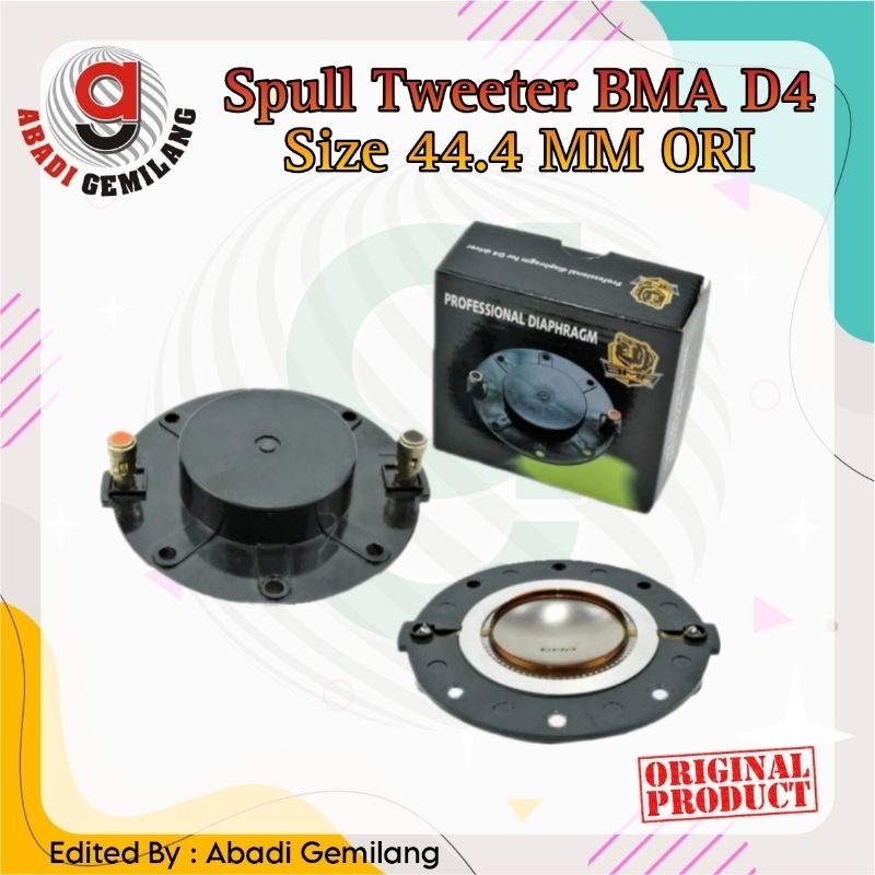 Spull Tweeter BMA D4 44.4 MM/Spool Spul Twitter Twiter BMA D4 ORI