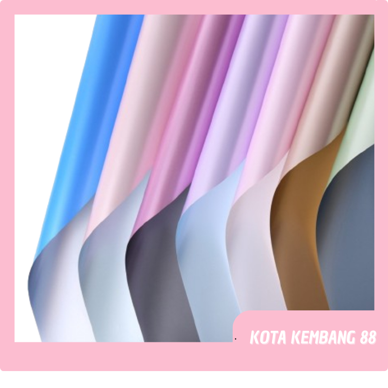 

Flower Wrapping Paper Bicollor Metalic Cellophane Keras Buket Metalik KB044