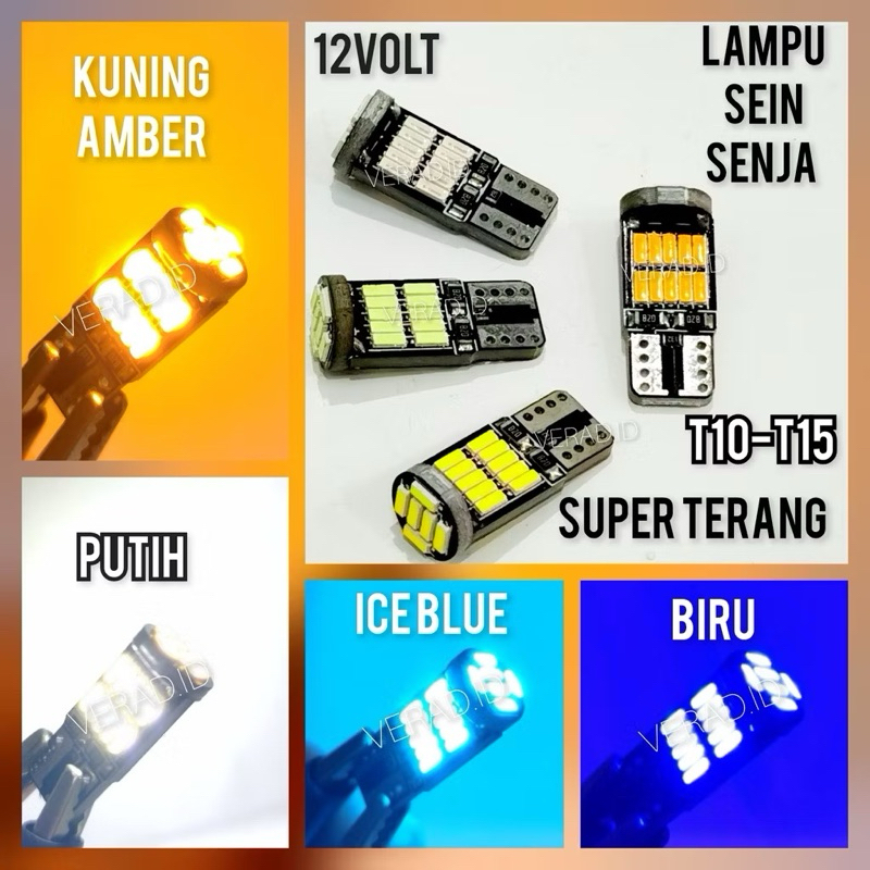 LAMPU SENJA Canbus T10 26 LED DAJJAL MINI MURAH 12VOLT SUPER TERANG