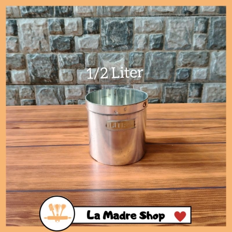 LITERAN BERAS - Aluminium Tebal - Uk. 1/2 liter