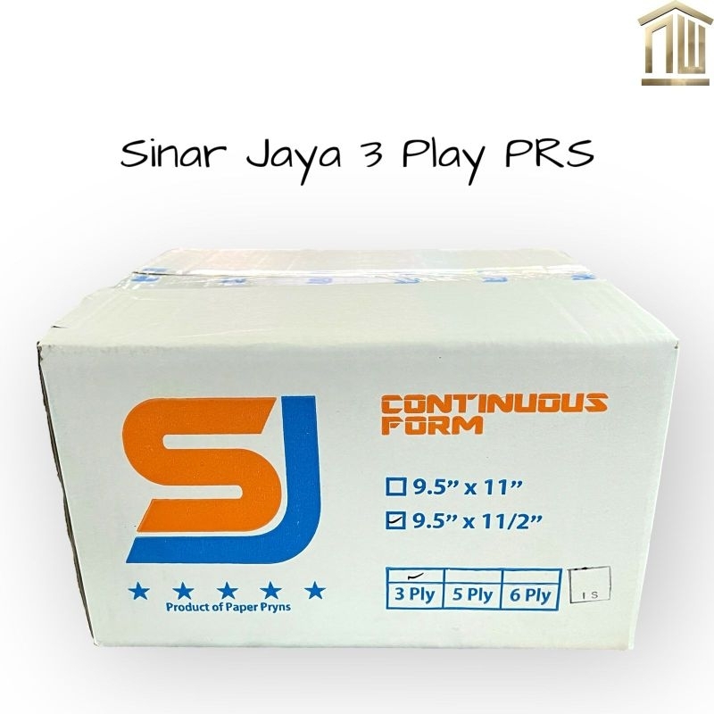 

Continous Form Sinar Jaya 9.5" x 11/2" 3 Play (PRS / Bagi 2)