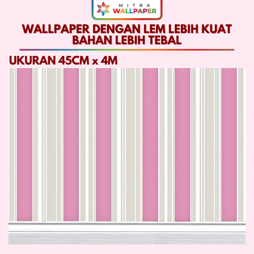 Wallpaper Dinding Kamar Motif Garis Salur Warna Pink Wallpaper Dinding Ruang Tamu Minimalis Elegan