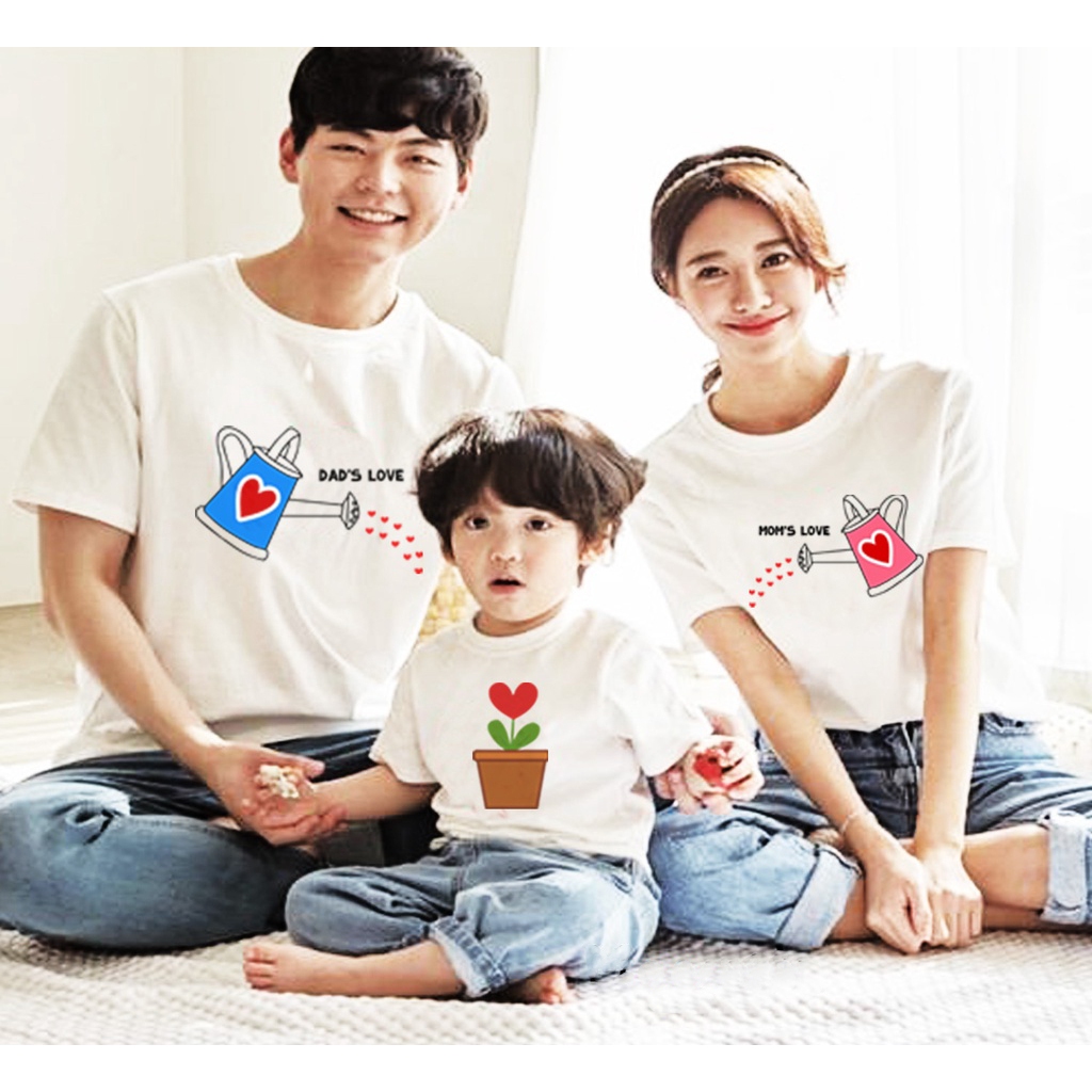 kaos keluarga SIRAM papa mama baby baju couple familly menyirami bunga anak dengan kebahagiaan Tshir