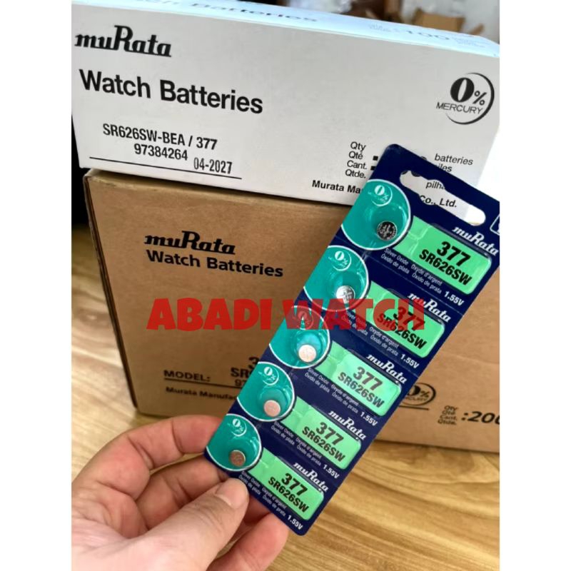 Baterai MURATA SR 626 SR626 SR626SW MURATA SR626SW / 377 / SR 626 SW | SR626 ORIGINAL MINIMAL PEMBEL