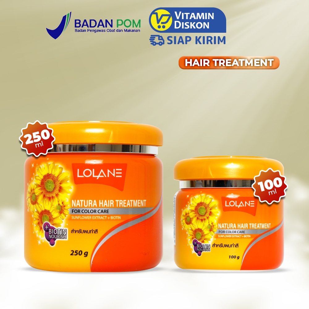 Lolane Natura Hair Treatment  For Color Care SunFlower Extract + Biotin | Masker Rambut Untuk Rambut