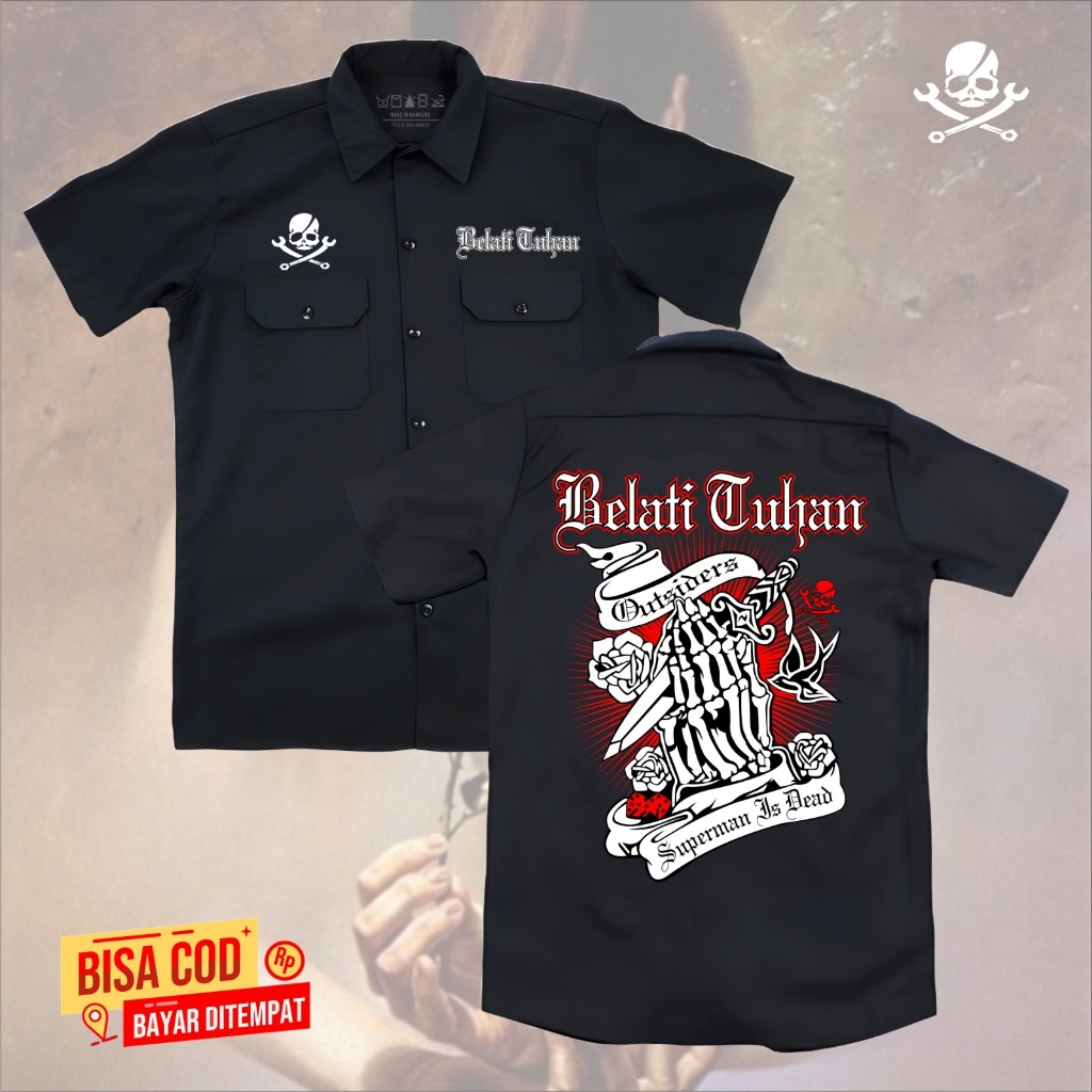 KEMEJA PDH LADY ROSE SUPERMAN IS DEAD DISTRO