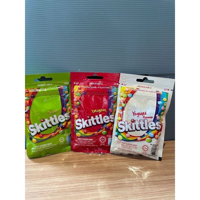 

SKITTLES VARIANT ORIGINAL,YOGURT, SOUR 45 GR