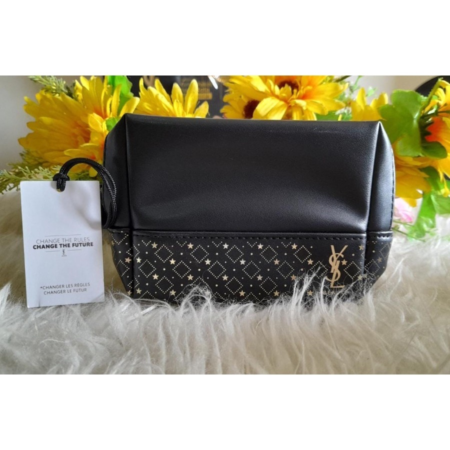YSL Trousse Make Up Pouch Black Mini