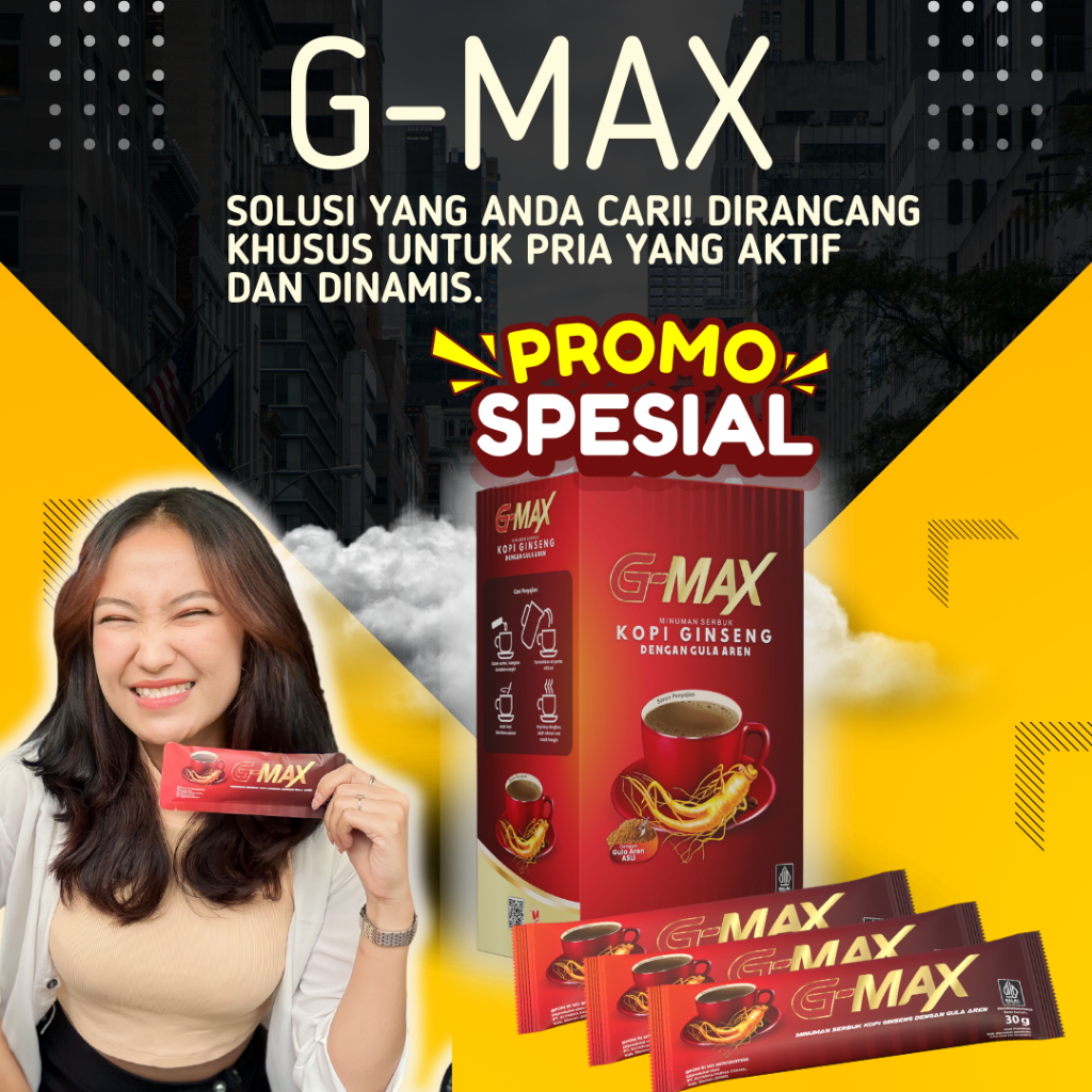 

G-MAX Kopi Gingseng gula aren Pria Kopi Kuat Tahan Lama Penambah Stamina Durasi Pria sudah bpom