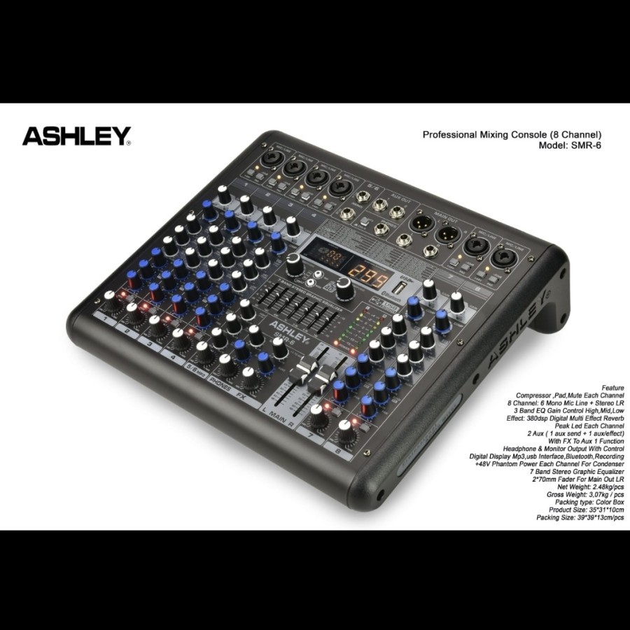 Mixer ASHLEY SMR 6 ( 6 channel )