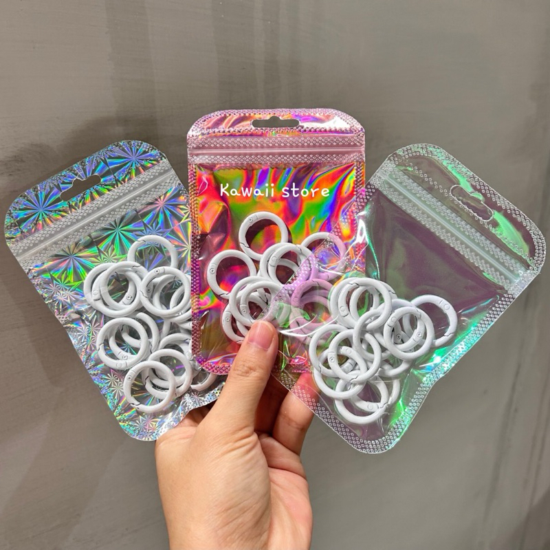 Plastik Laser Pouch Klip Ziplock Kemasan Hologram Kemasan Souvenir Aksesoris