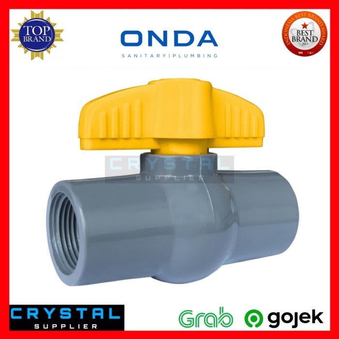 STOP KRAN ONDA PVAG 1 1/2" inch PVC Drat / Ball Valve / Keran Air