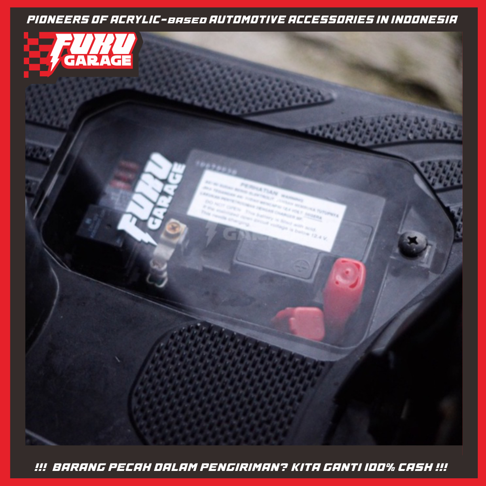 Tutup Aki akrilik Vario 125 / 150 Led new/ tutup aki vario / cover aki akrilik vario LED