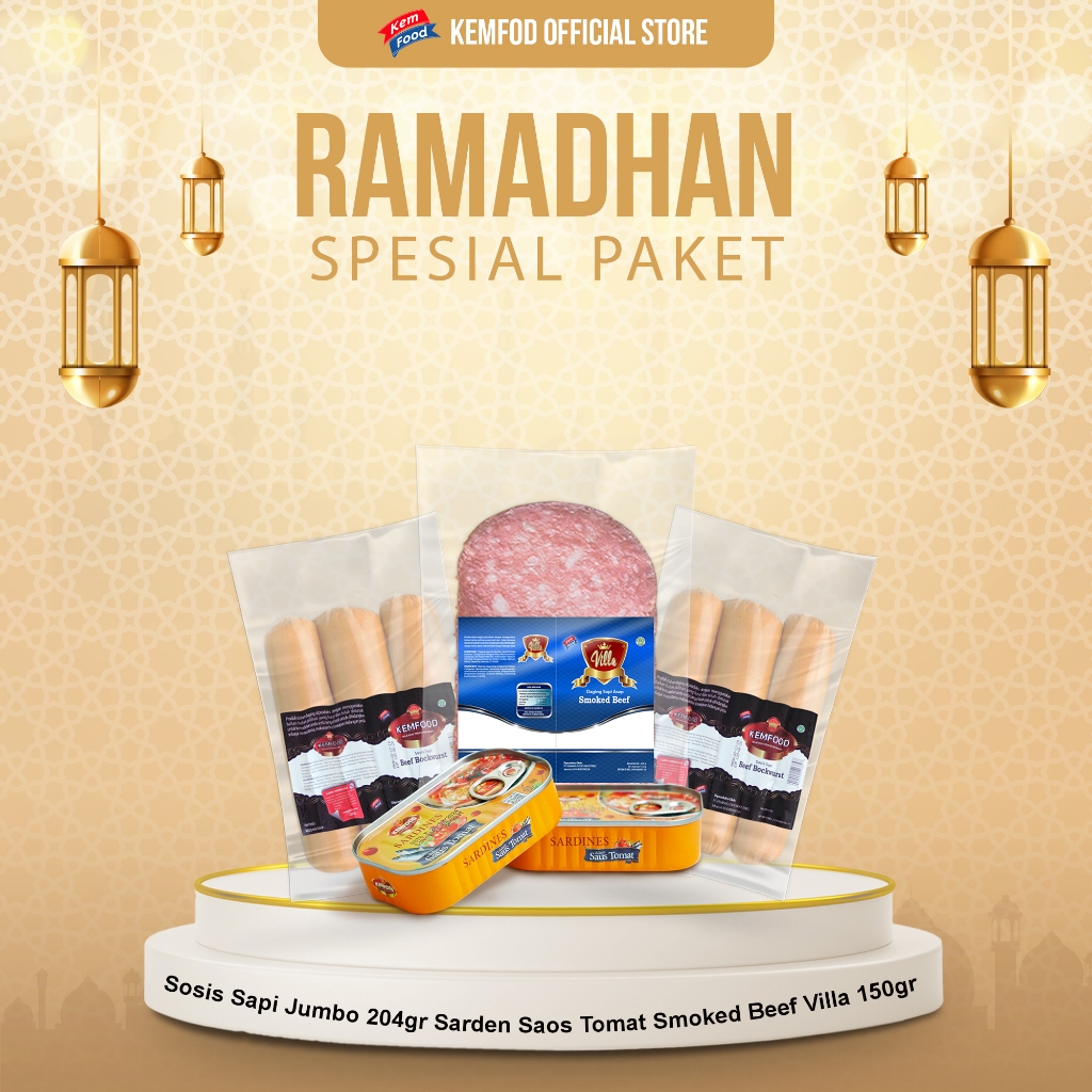 

PAKET RAMADHAN 4 - Sosis Sapi Jumbo 204gr - Sarden Saos Tomat - Smoked Beef Villa 150gr