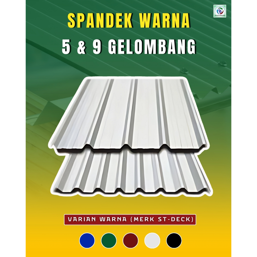 Jual Spandek Atap Seng Genteng Warna Gelombang 5 dan 9 Merk ST-Deck di Makassar