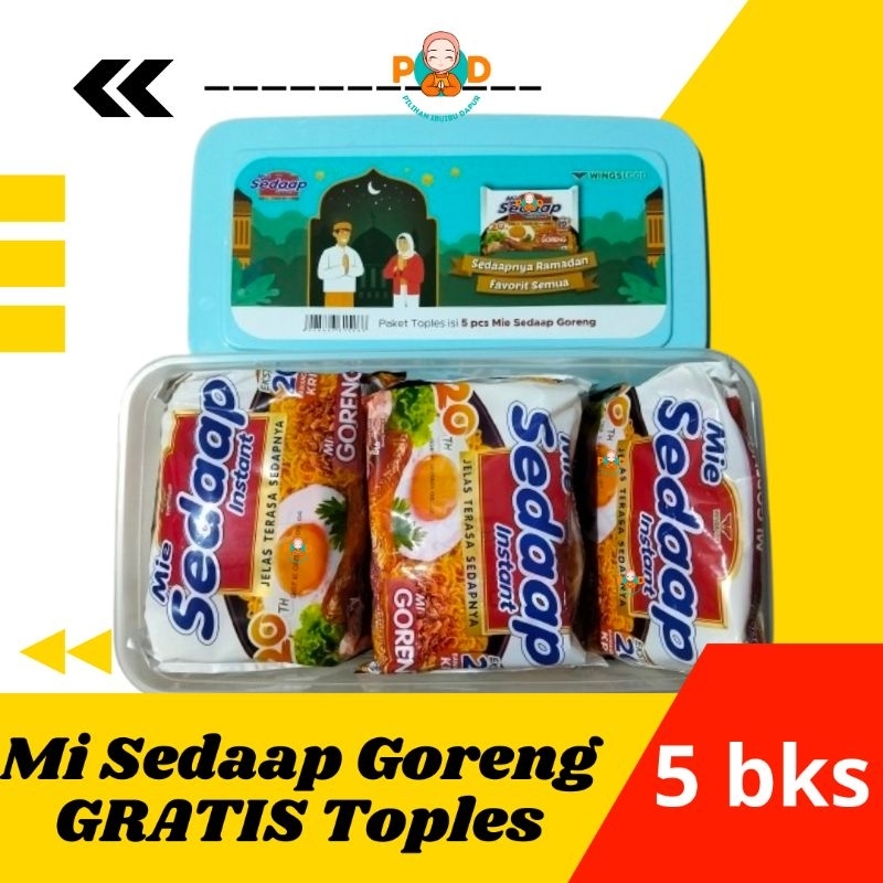 

MIE SEDAAP GORENG 5BKS GRATIS TOPLES