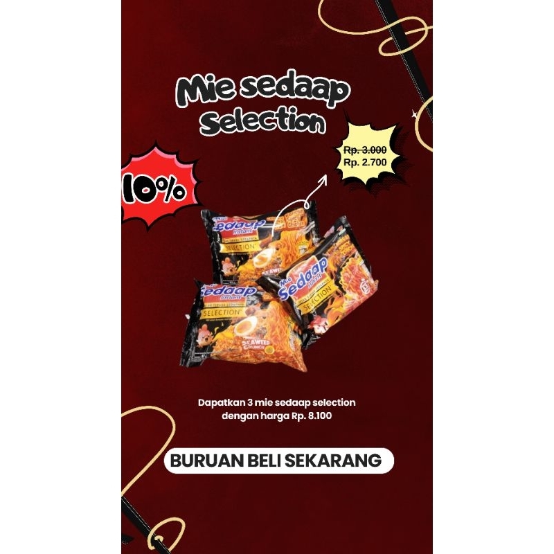 

Mie sedaap selection