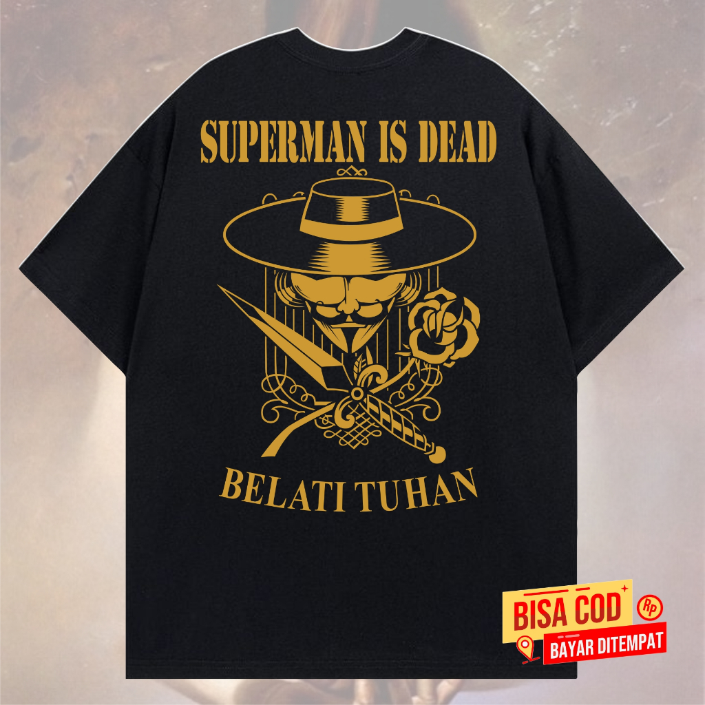 KAOS SID SUPERMAN IS DEAD SID Belati Tuhan pendek pria band original distro - T-Shirt pendek SID LAD