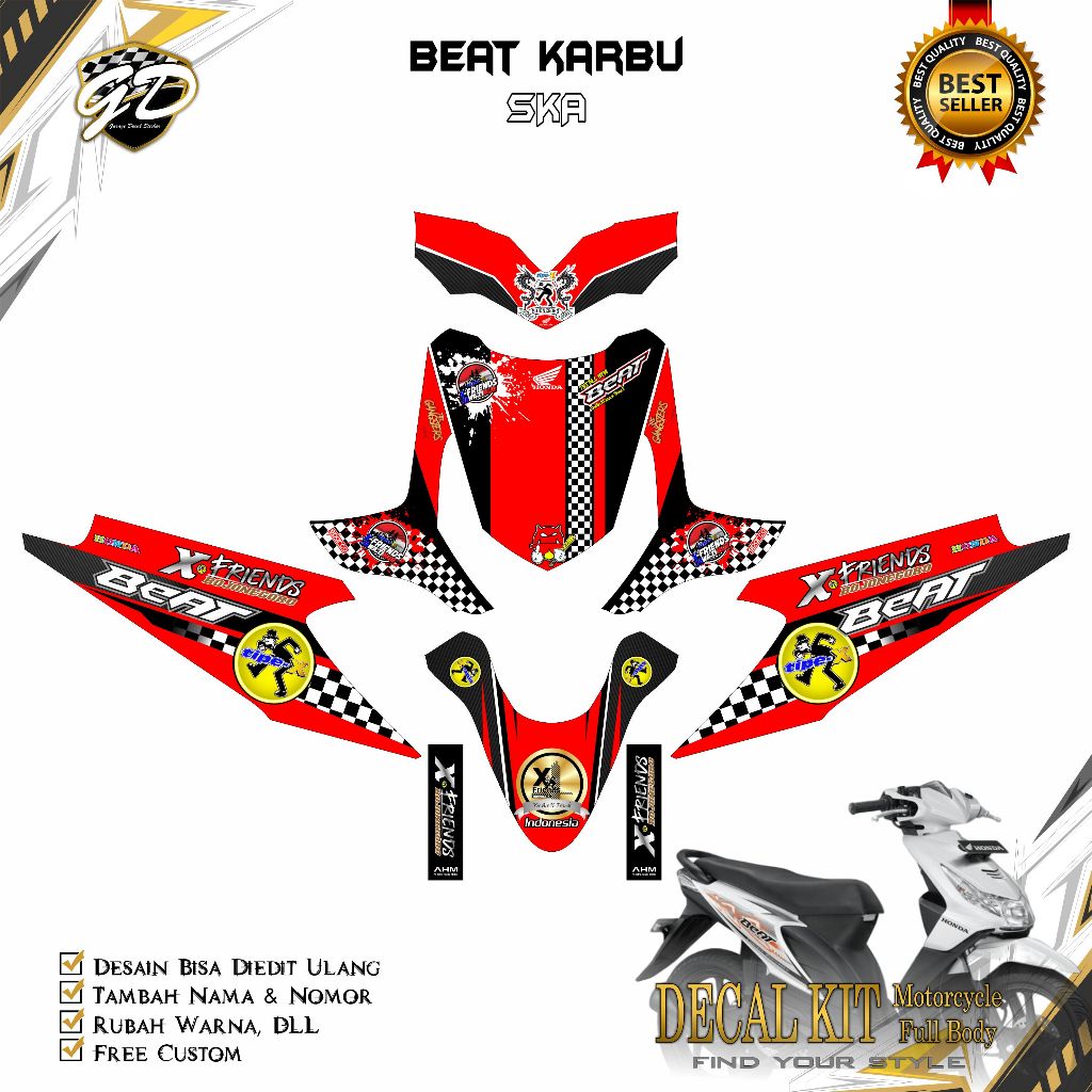 Decal Beat Karbu Full Body Stiker Decal Beat Karbu Full Body 2008 2009 2010 2011 2012 SKA
