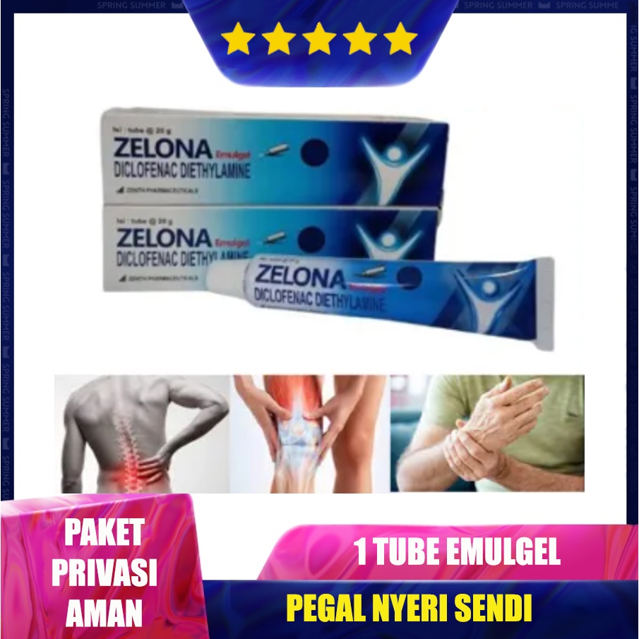 ZELONA Emulgel Obat Krim gel Membantu Atasi Peradangan dan Nyeri Sendi Pegal-Pegal