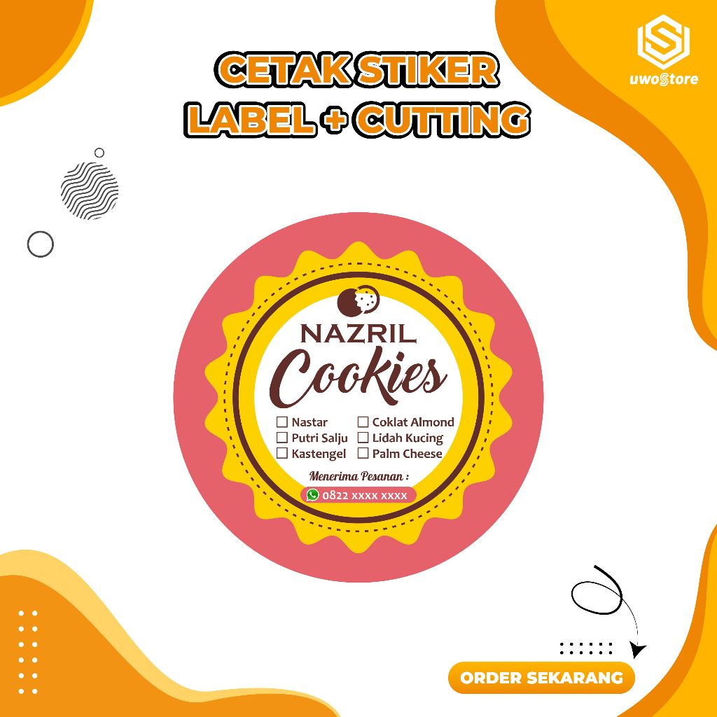 

UwosPrinting STIKER / STICKER / STIKER LABEL / STIKER LUCU / STIKER CUSTOM / CETAK STIKER / STIKER LOGO/ UK. 5CM