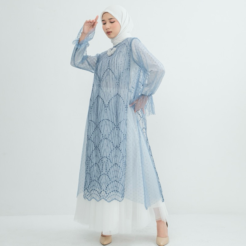 Zaylin outer by Calisha / Long Outer / HAVA Outer Tunik / Outer Tunik / Outer Tile dotty