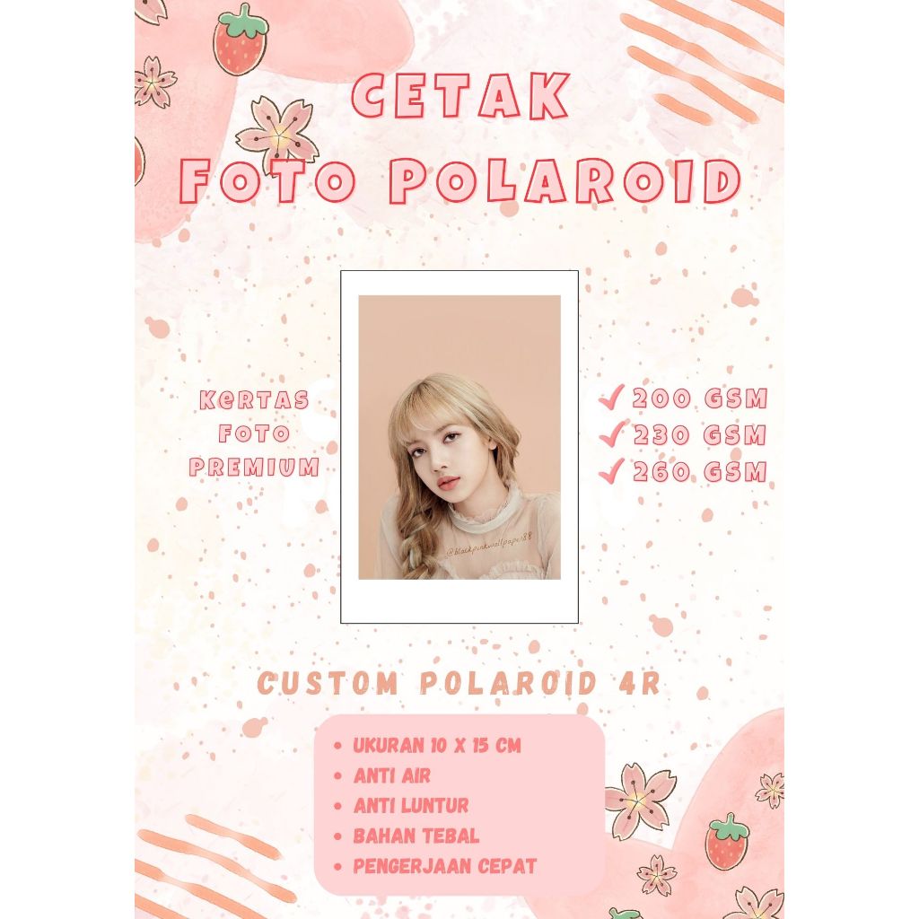 Cetak Foto Polaroid 4R Glossy
