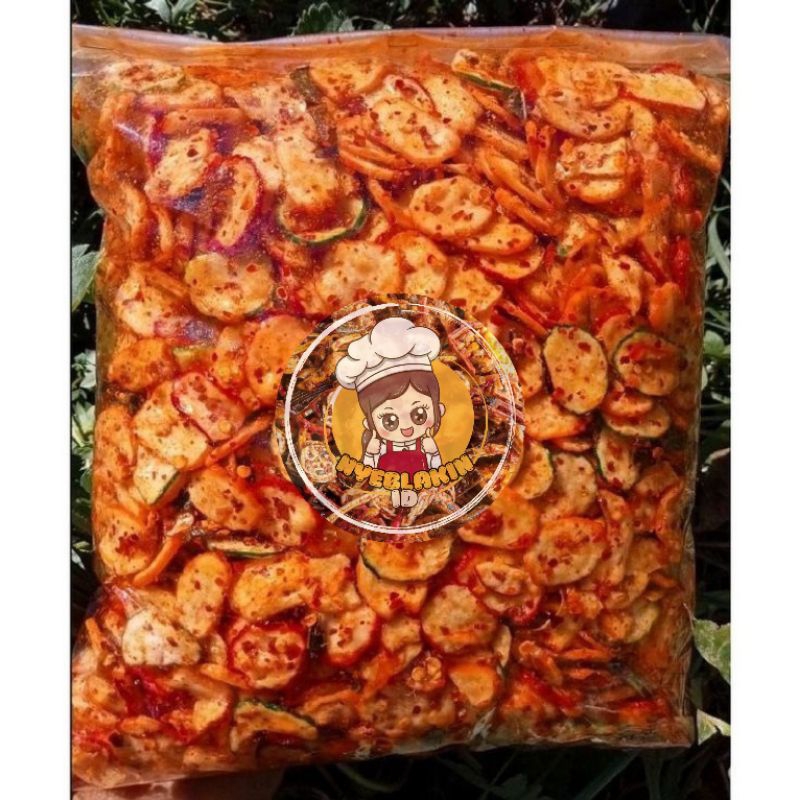 

Kerupuk seblak bawang sultan pedas daun jeruk/original daun jeruk 1kg