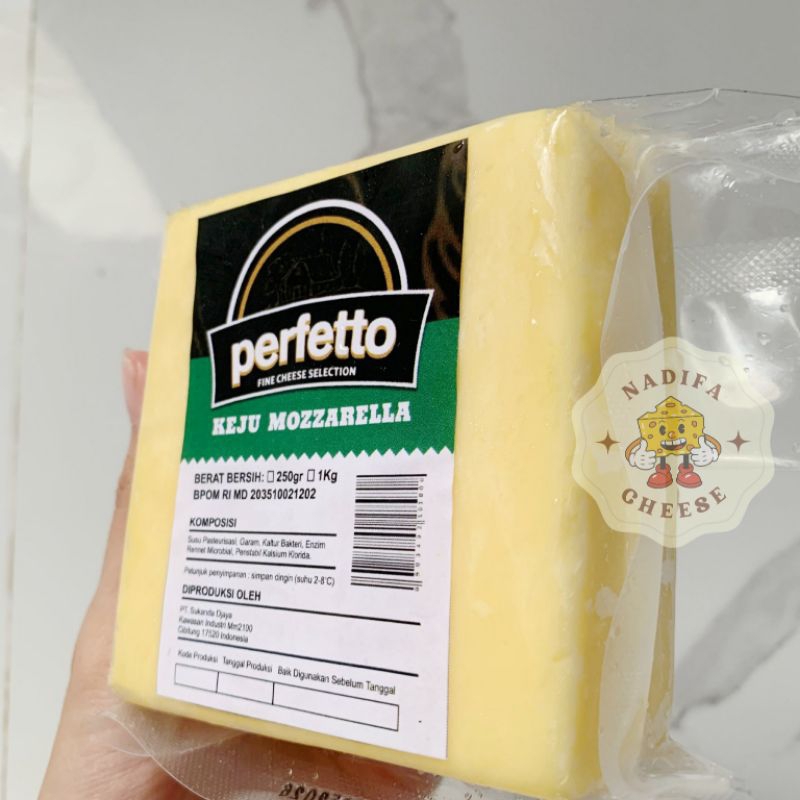 

200 Gr KEJU MOZZARELLA PERFETTO Halal By Nadifa