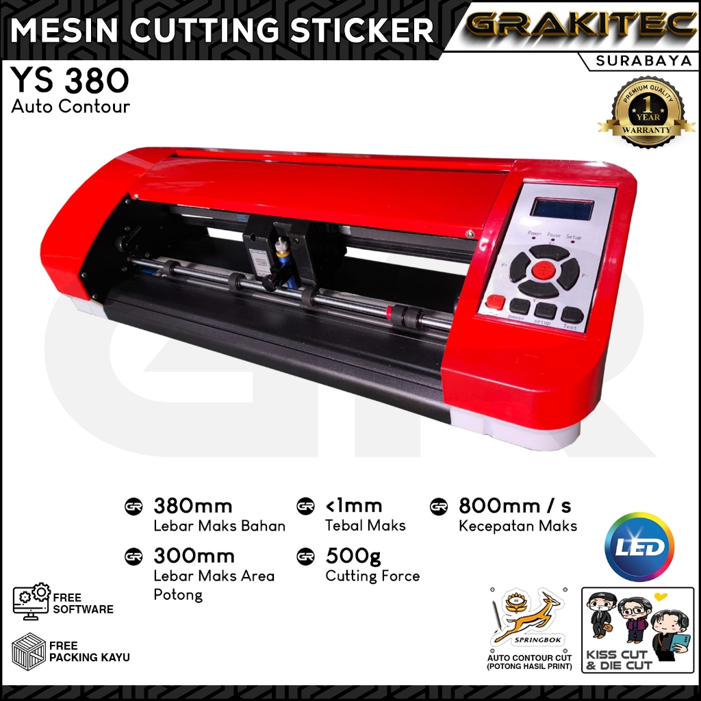 

Grakitec Mesin Cutting Sticker YS 380 A3+ Auto Contour