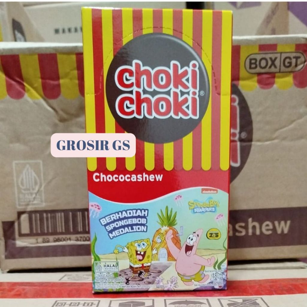 

1 BOX ISI 20 PCS CHOKI CHOKI CHOCOCASHEW CHOKI CASHEW PASTA COKLAT SNACK CHOCOLATE CEMILAN ANAK