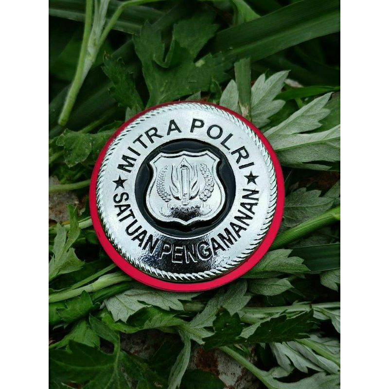LENCANA SATPAM MITRA POLRI SILVER MIKA