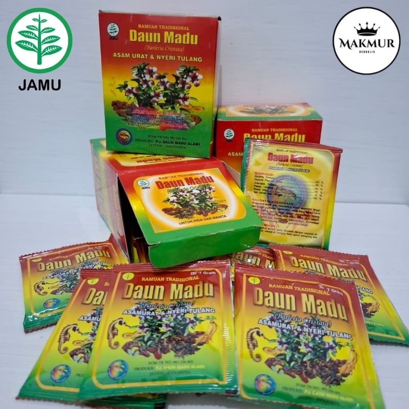 Daun Madu Serbuk Asam Urat Nyeri Tulang Original