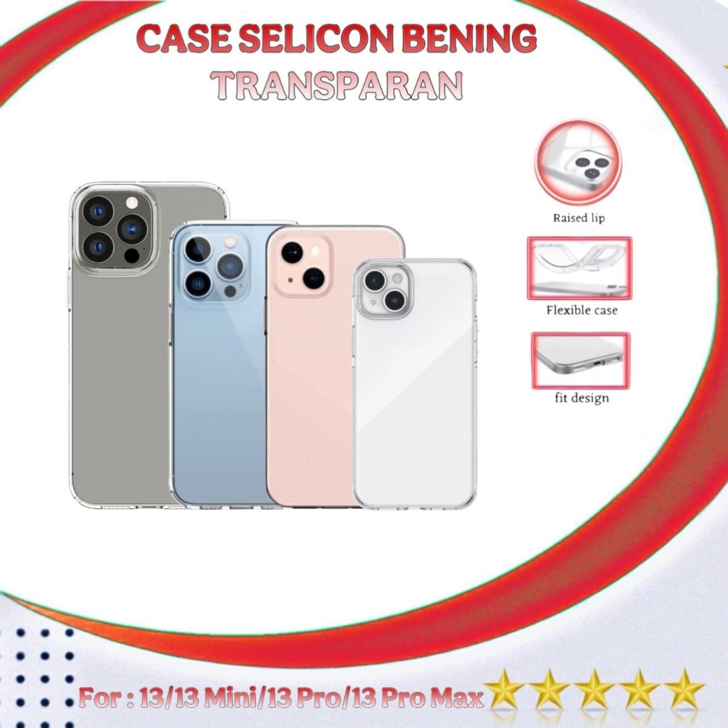 SOFT CASE 13/13 MINI/13 PRO/13 PRO MAX SILICON BENING / TRANSPARAN NEW