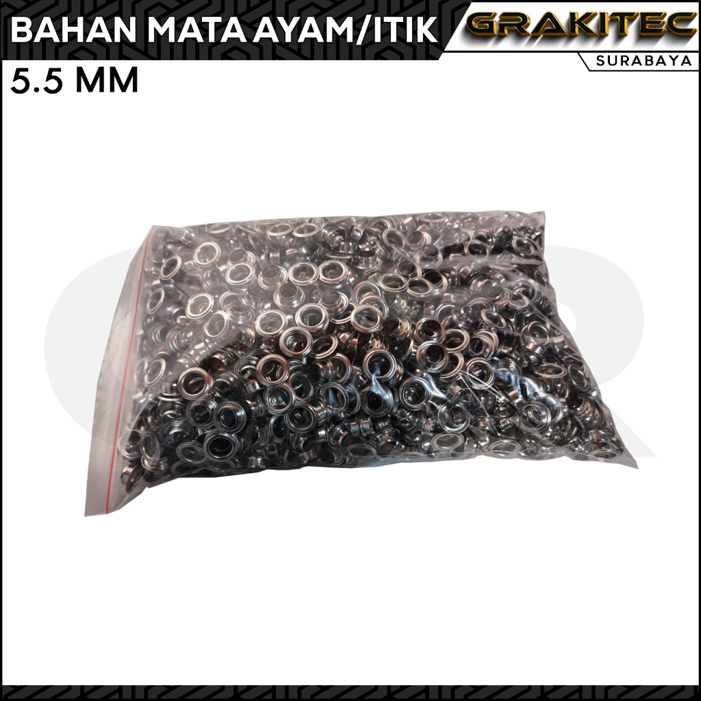 Bahan Ring Mata Ayam Eyelet 5.5 / 10 MM isi 1000pcs  Grakitec