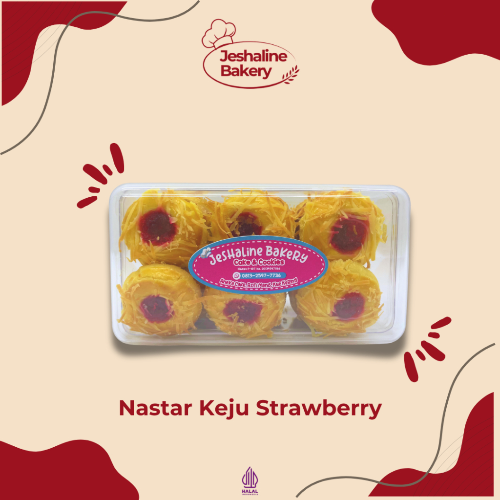 

Nastar Keju Strawberry – Manis dan Gurih dalam Satu Gigitan 350 Gram